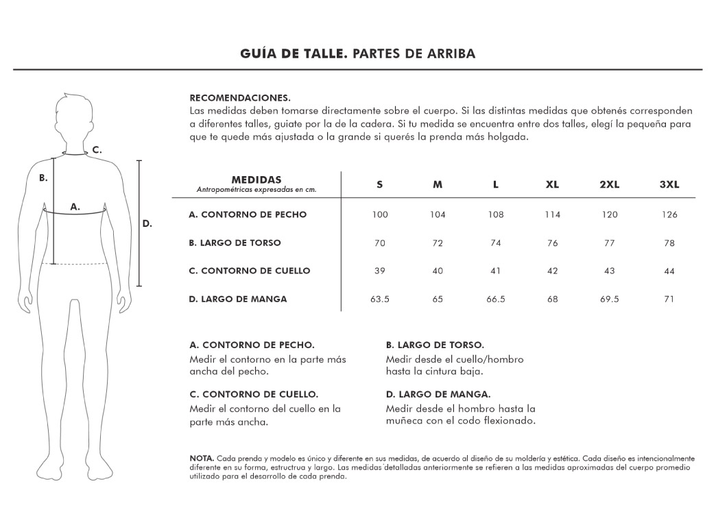 Tabla de talles de pantalones argentina sale