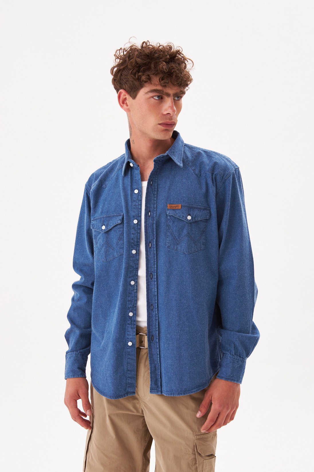 Camisa Western LS Pasta Blue
