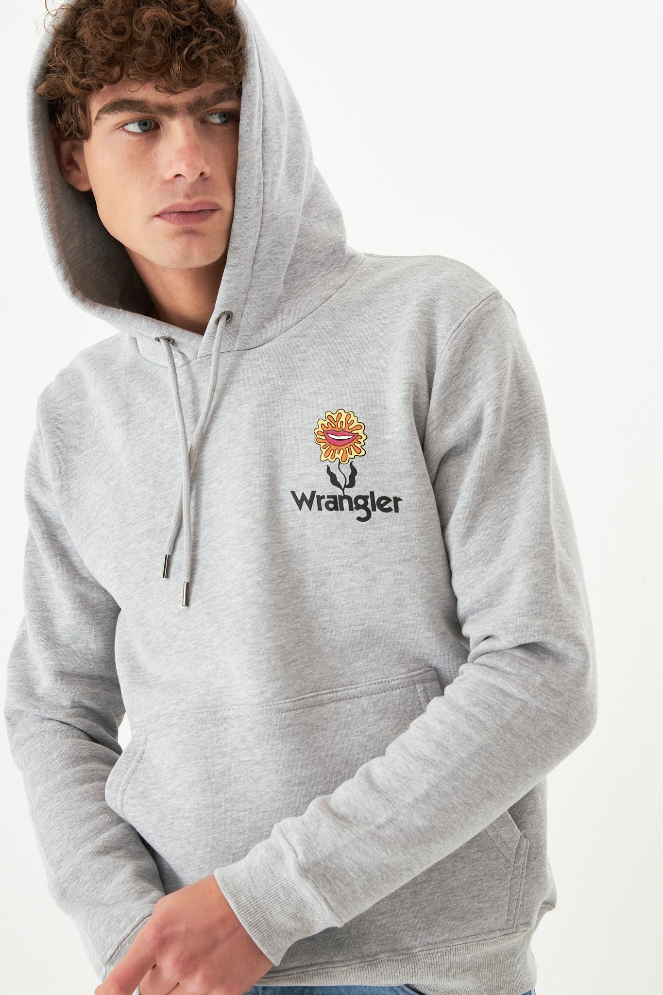 Buzo Hoodie Smile Flower Frisado